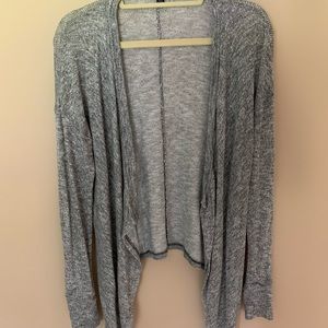 American Eagle Heathered Grey Cardigan Sweater